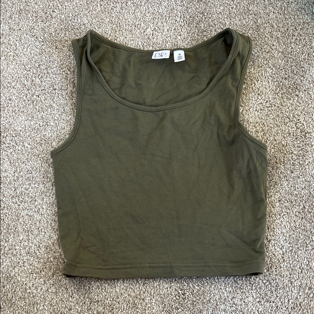 BP Olive Green Crop Top